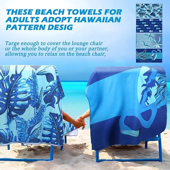 DIY Custom Digital Print Cartoon Recycled Polyester Beach Towel Quick-Dry Microfiber Gym Shower Tropical - Image 6