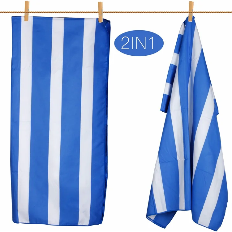 Double-Sided Plush Microfibre Absorbent Quick-Dry Towel Stripe Sublimation Print - Image 2