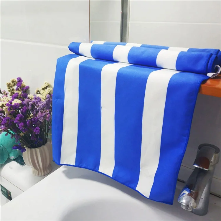Double-Sided Plush Microfibre Absorbent Quick-Dry Towel Stripe Sublimation Print - Image 3