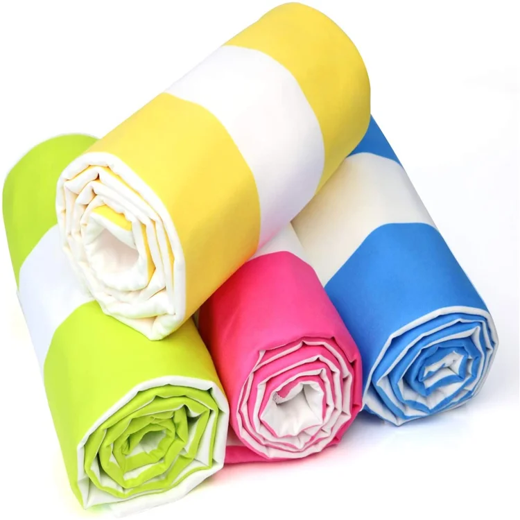 Double-Sided Plush Microfibre Absorbent Quick-Dry Towel Stripe Sublimation Print - Image 5