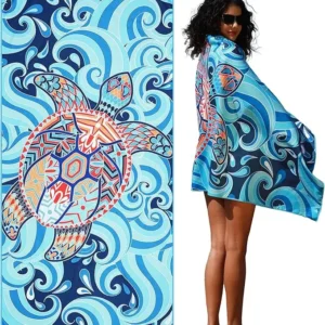 Durable Microfiber Beach Towel Quick Dry Sandfree Lightweight Super Absorbent