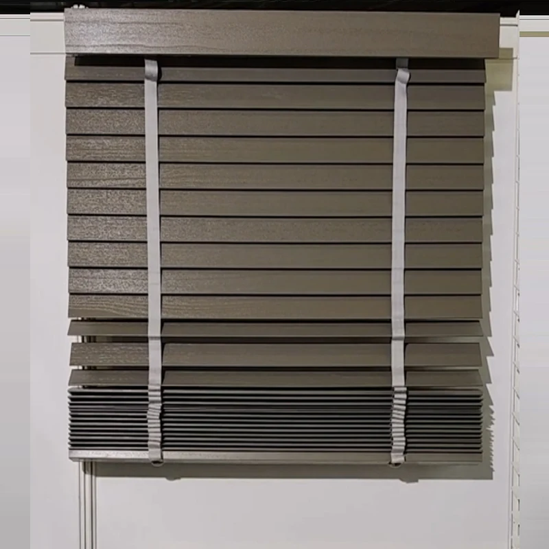Durable Safe Electric Intelligent Built-in Horizontal Louver Motor Blinds Pinhole Technique Paulownia - Image 2