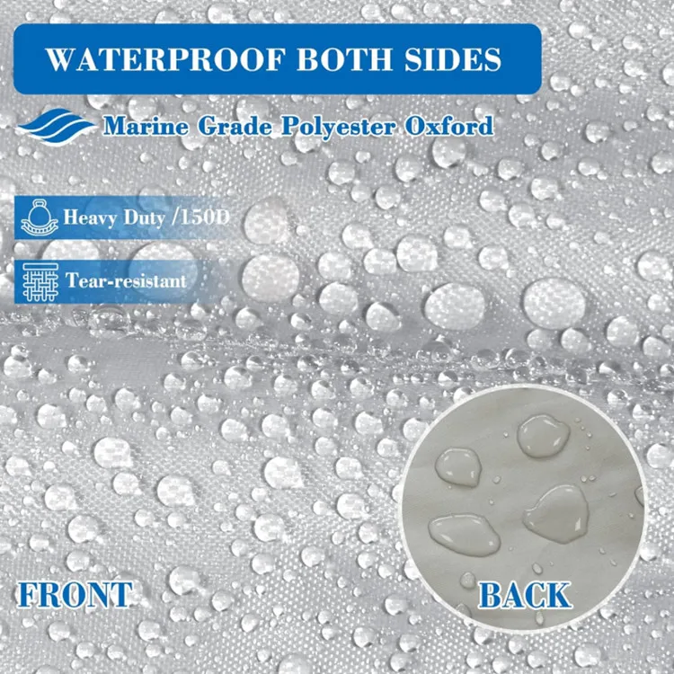 Dustproof Waterproof Extendable Dinghy Awning Oxford Polyester PVC Boat Cover Ski Sail - Image 3