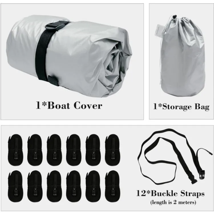 Dustproof Waterproof Extendable Dinghy Awning Oxford Polyester PVC Boat Cover Ski Sail - Image 5