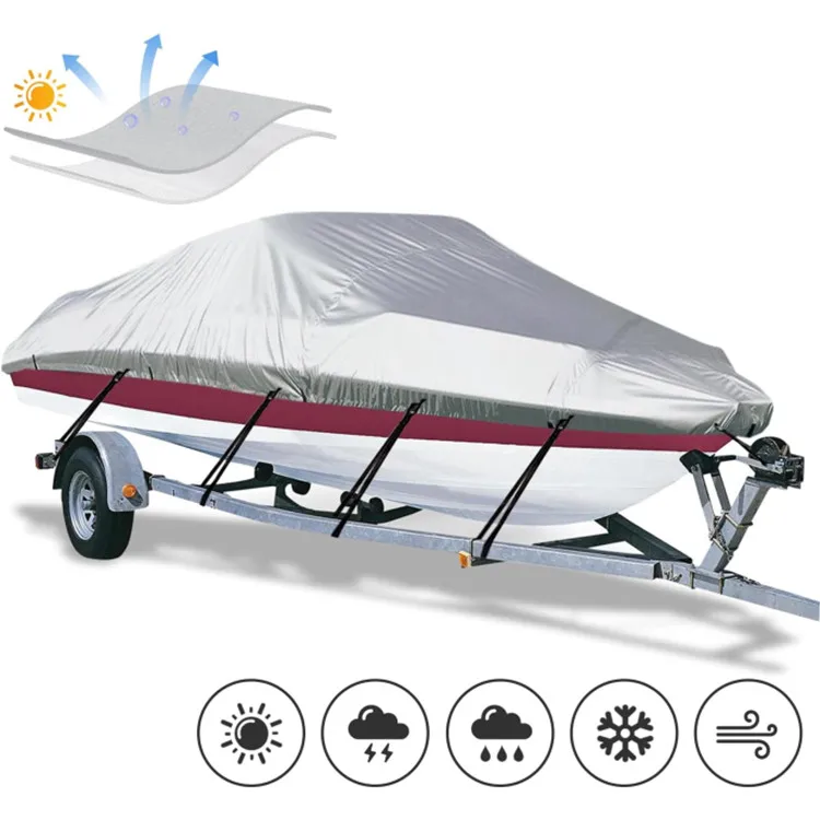 Dustproof Waterproof Extendable Dinghy Awning Oxford Polyester PVC Boat Cover Ski Sail - Image 6