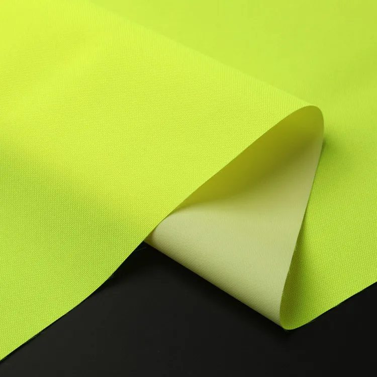 EN Certified 300D Elastic Silk DTY Oxford Coated Waterproof Fluorescent Polyester Fabric - Image 3
