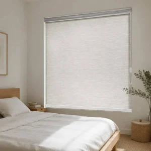 Eco-Friendly Anti-UV Roller Shades for Bedroom Living Room Office Gray Semi-Blackout