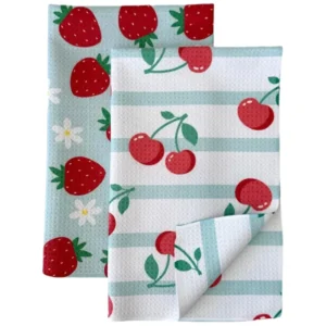 Eco-Friendly Customizable Quick Dry Waffle Weave Microfiber Dish Towel with Loop
