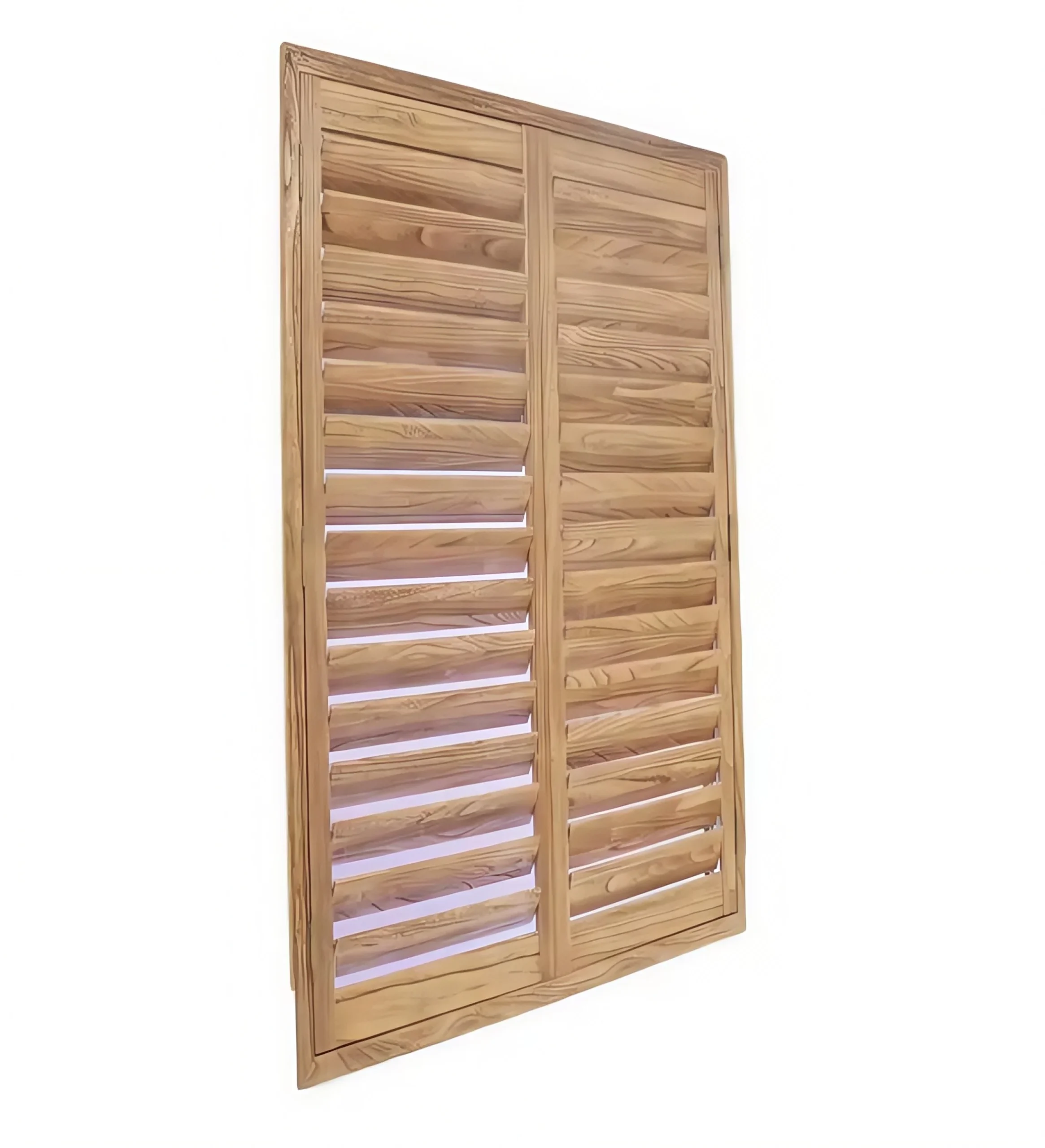 Eco-Friendly Durable Paulownia Wood Plantation Shutter White Painted 100 Percent Blackout - Image 2