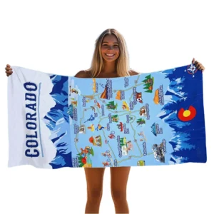 Eco-Friendly Luxury RPET Microfiber Beach Towels Custom Logo Quick Dry High Absorbent