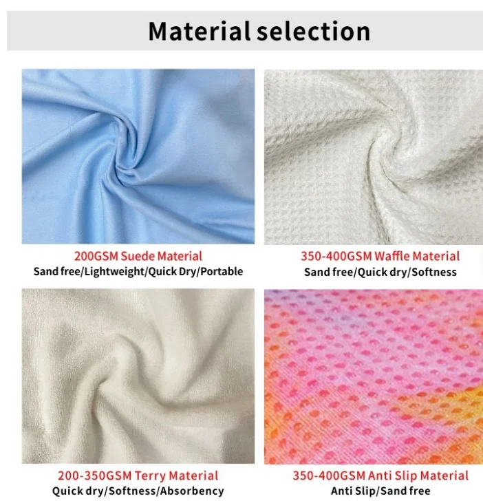 Eco-Friendly Luxury RPET Microfiber Beach Towels Custom Logo Quick Dry High Absorbent - Image 4