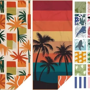 Eco-Friendly Microfiber Beach Towel Quick Dry Super Absorbent Sand Free Lightweight