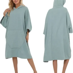 Eco-Friendly Microfiber Surf Poncho Quick-Dry Antimicrobial Soft Bath Robe