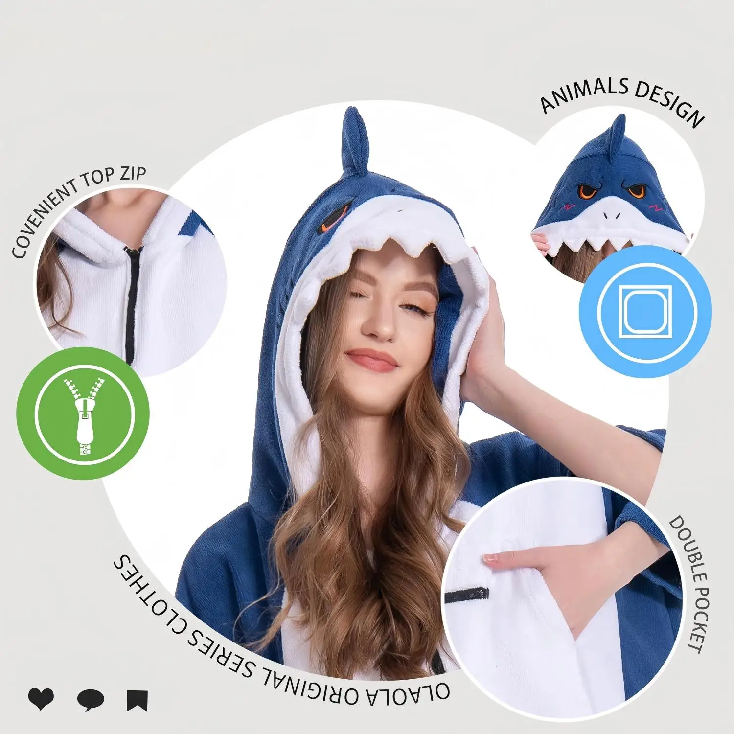 Eco-Friendly Microfiber Surf Poncho Quick-Dry Antimicrobial Soft Bath Robe - Image 4