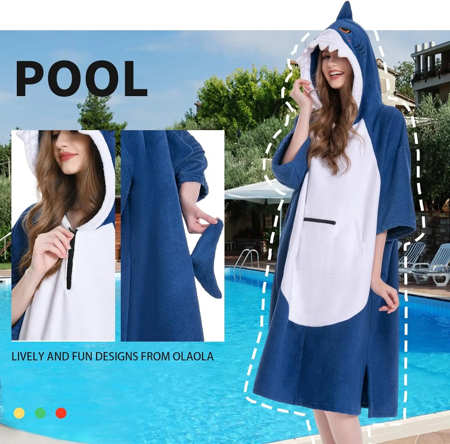 Eco-Friendly Microfiber Surf Poncho Quick-Dry Antimicrobial Soft Bath Robe - Image 6