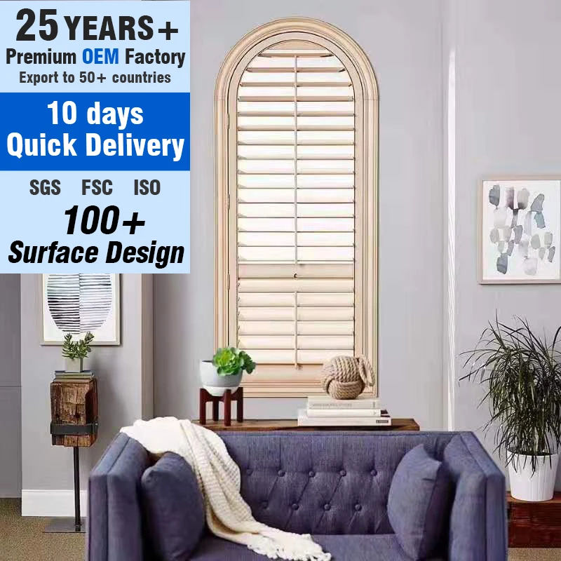 Eco-Friendly Paulownia Poplar Shutters Assembly Parts Durable 2 Year Warranty Factory Direct