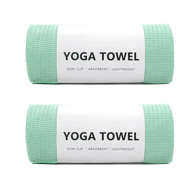 Eco-Friendly Yoga Towel Anti-Slip Dots Sweat Absorbent Non-Slip Mat Cover - Image 2
