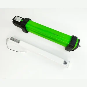 Electric Venetian Blinds Paulownia Wood Built-In Motor for Skylights Horizontal Plain