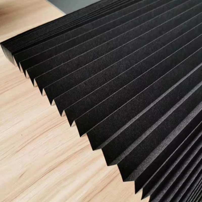 Everyday Use Simple Style Pleated Shade Built-In Black Non-Woven Fabric Blinds Pinhole Technique UV Blocking Eco-Friendly - Image 4