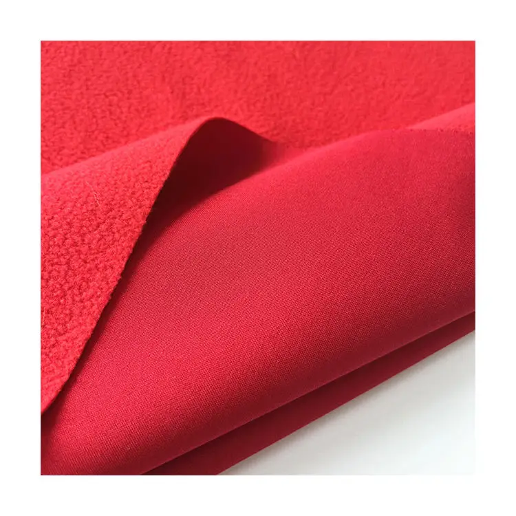 Extra Heavy Soft Shell Fabric 4-Way Stretch Double-Faced Polyester Sherpa 300D