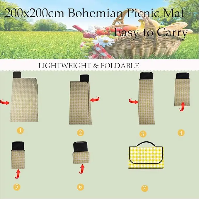 Extra Large Foldable Picnic Mat for Outdoor Concerts and Tailgates - Image 3