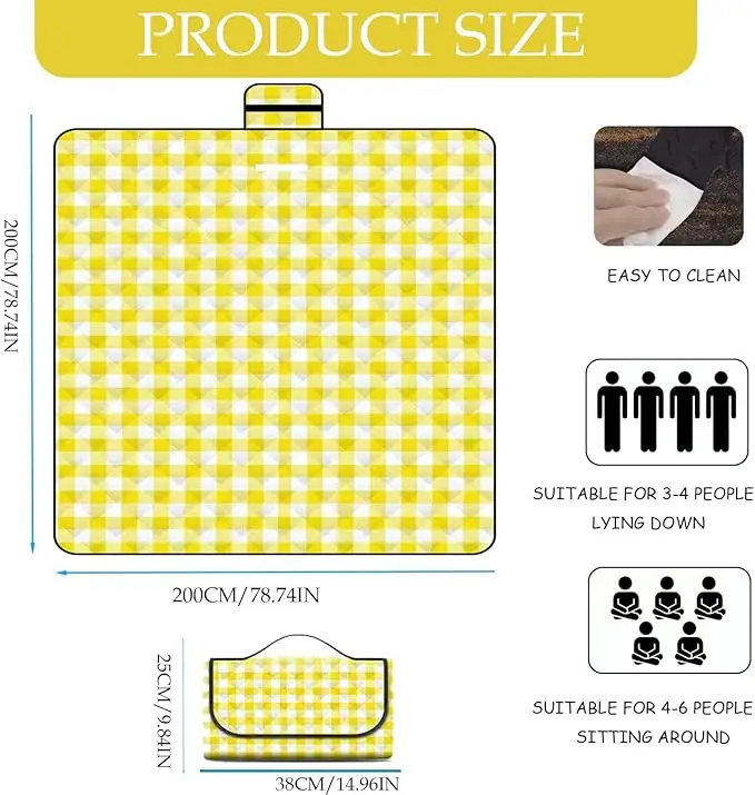 Extra Large Foldable Picnic Mat for Outdoor Concerts and Tailgates - Image 4