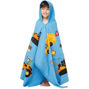 Extra Large Kids Microfiber Hoodie Poncho Towel Absorbent Beach Bath Swim Wrap