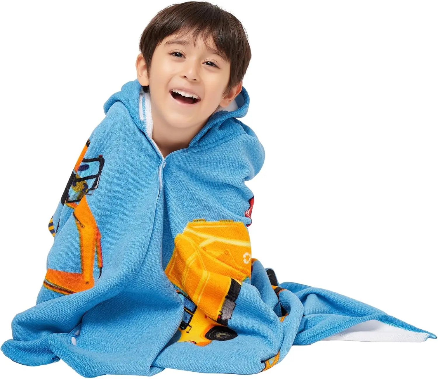 Extra Large Kids Microfiber Hoodie Poncho Towel Absorbent Beach Bath Swim Wrap - Image 2