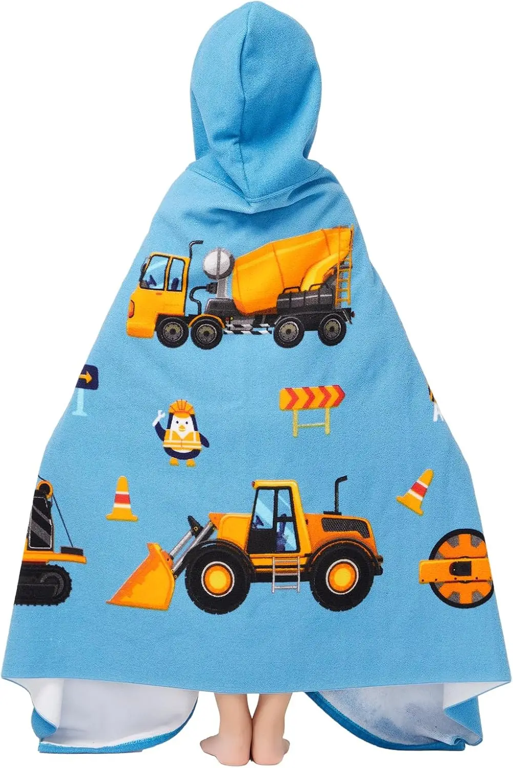 Extra Large Kids Microfiber Hoodie Poncho Towel Absorbent Beach Bath Swim Wrap - Image 4