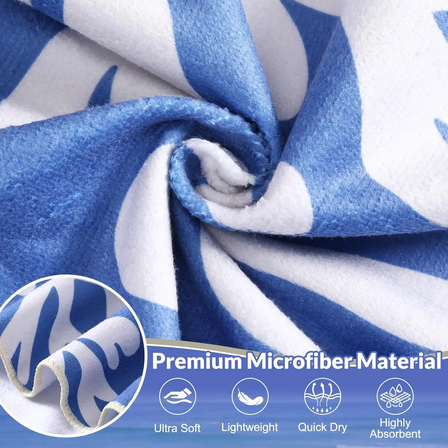 Extra Large Magnetic Antimicrobial Microfiber Bath Towel Custom Quick Dry Absorbent All-Season - Image 6