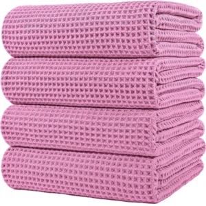 Extra Large Microfiber Waffle Beach Towel Custom Printed Super Absorbent Quick-Dry Bath Towel