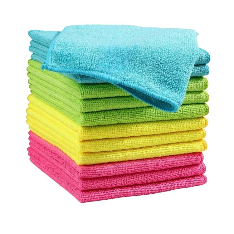 Factory 80 Percent Polyester 20 Percent Polyamide Microfiber Cleaning Cloth Water-Absorbed Towel