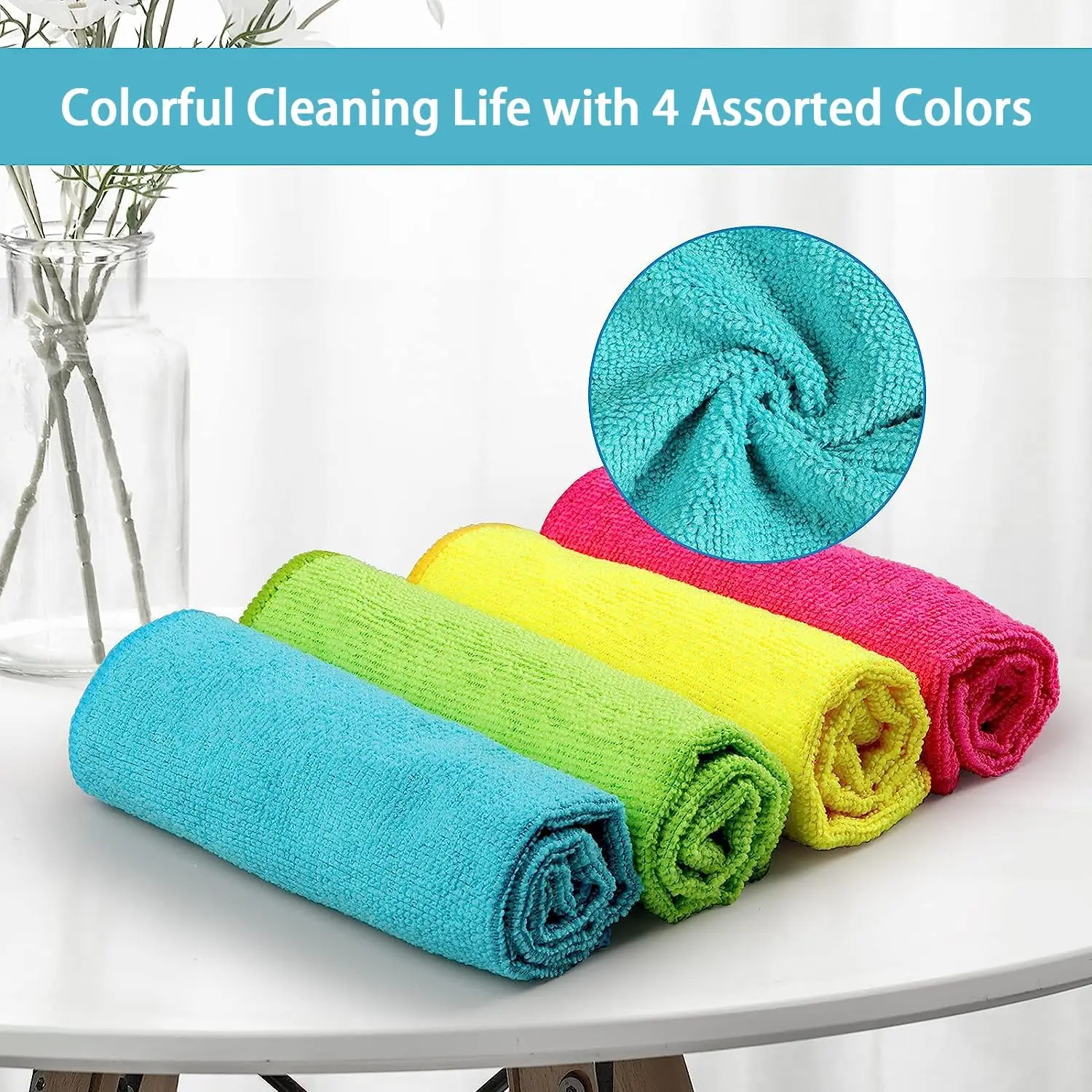 Factory 80 Percent Polyester 20 Percent Polyamide Microfiber Cleaning Cloth Water-Absorbed Towel - Image 3