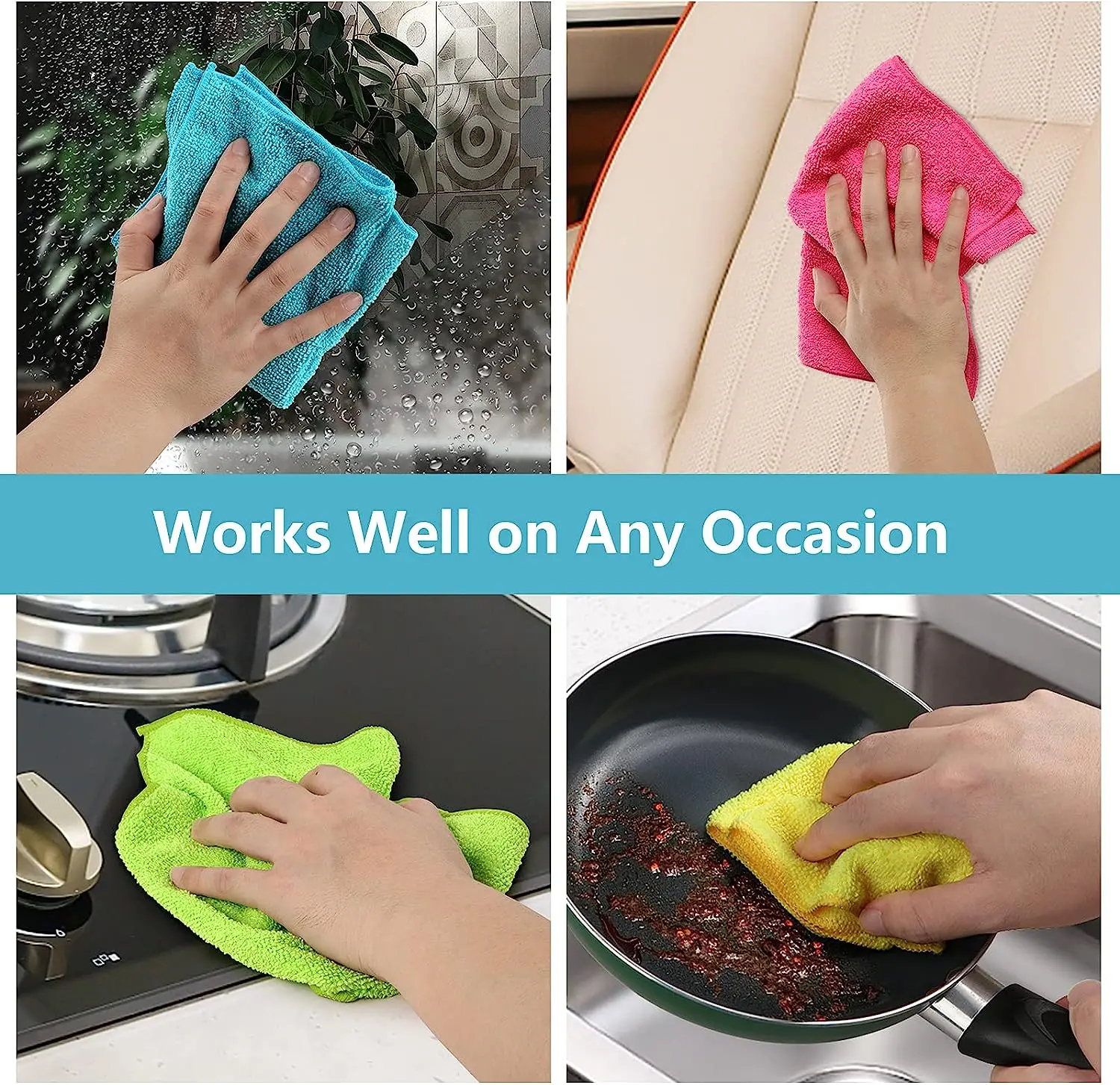 Factory 80 Percent Polyester 20 Percent Polyamide Microfiber Cleaning Cloth Water-Absorbed Towel - Image 6