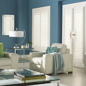 Factory Direct Custom Motorized Wood Plantation Shutters UV Blocking