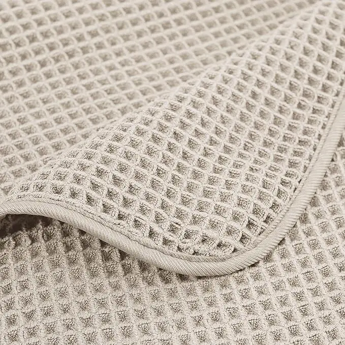 Factory Direct Microfiber Waffle Beach Towel Wrap Quick Dry Antimicrobial Oversize - Image 2