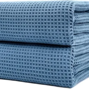 Factory Direct Microfiber Waffle Beach Towel Wrap Quick Dry Super Absorbent Eco-Friendly Antimicrobial Oversize