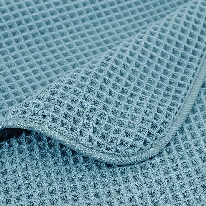 Factory Direct OEM Microfiber Waffle Beach Towel Wrap Quick Dry Antimicrobial Oversize - Image 2