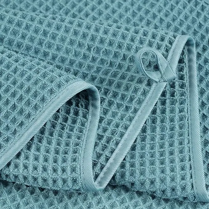 Factory Direct OEM Microfiber Waffle Beach Towel Wrap Quick Dry Antimicrobial Oversize - Image 3
