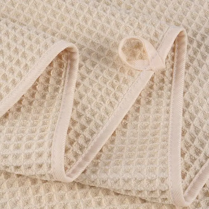 Factory Direct OEM Microfiber Waffle Beach Towel Wrap Quick Dry Antimicrobial Oversize - Image 4