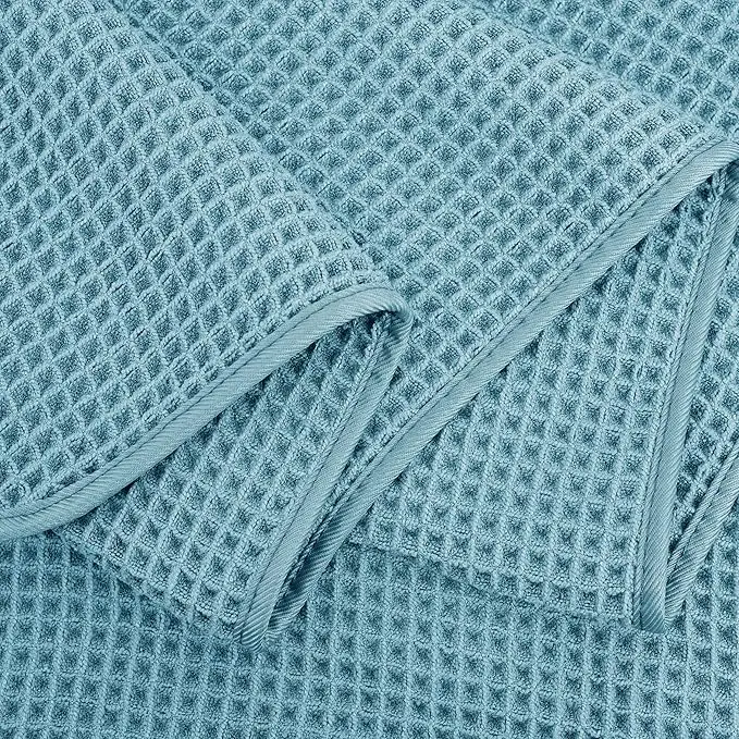 Factory Direct OEM Microfiber Waffle Beach Towel Wrap Quick Dry Antimicrobial Oversize - Image 4