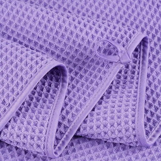 Factory Direct OEM Microfiber Waffle Beach Towel Wrap Quick Dry Antimicrobial Oversize - Image 5