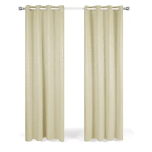 Fire Retardant Blackout Curtain Fabric 100 Percent Polyester Thermal