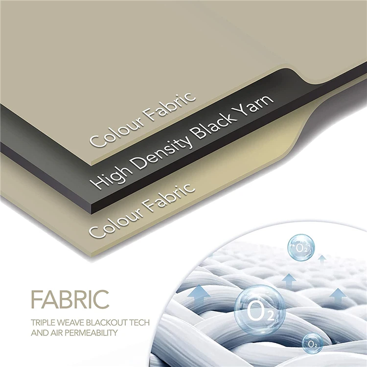 Fire Retardant Blackout Curtain Fabric 100 Percent Polyester Thermal - Image 5