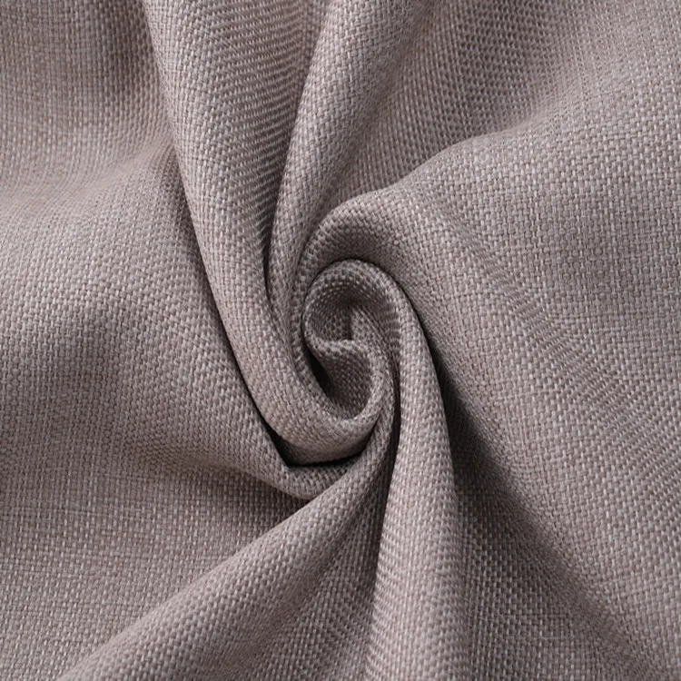 Flame Retardant 280cm Polyester Twill Curtain Fabric Blackout Linen Woven Style