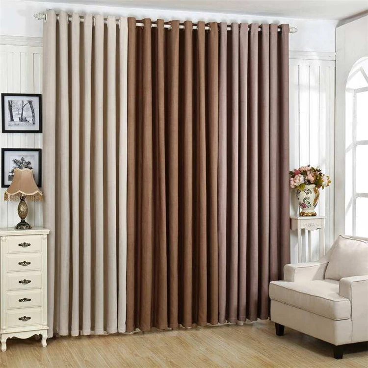 Flame Retardant 280cm Polyester Twill Curtain Fabric Blackout Linen Woven Style - Image 6