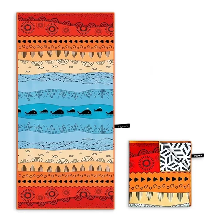 Free Sample Extra Large Microfiber Quick Dry Beach Towel Sand Free with Carry Bag