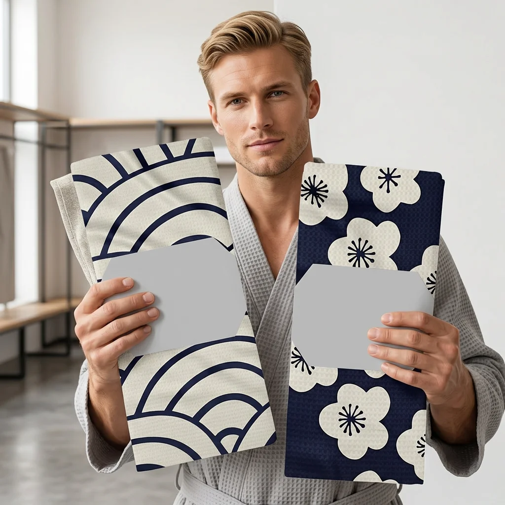 GEOMETRY Kitchen Tea Towels 2 Pack Quick Dry Non-toxic Microfiber 18x30 Inch Machine Washable - Image 4