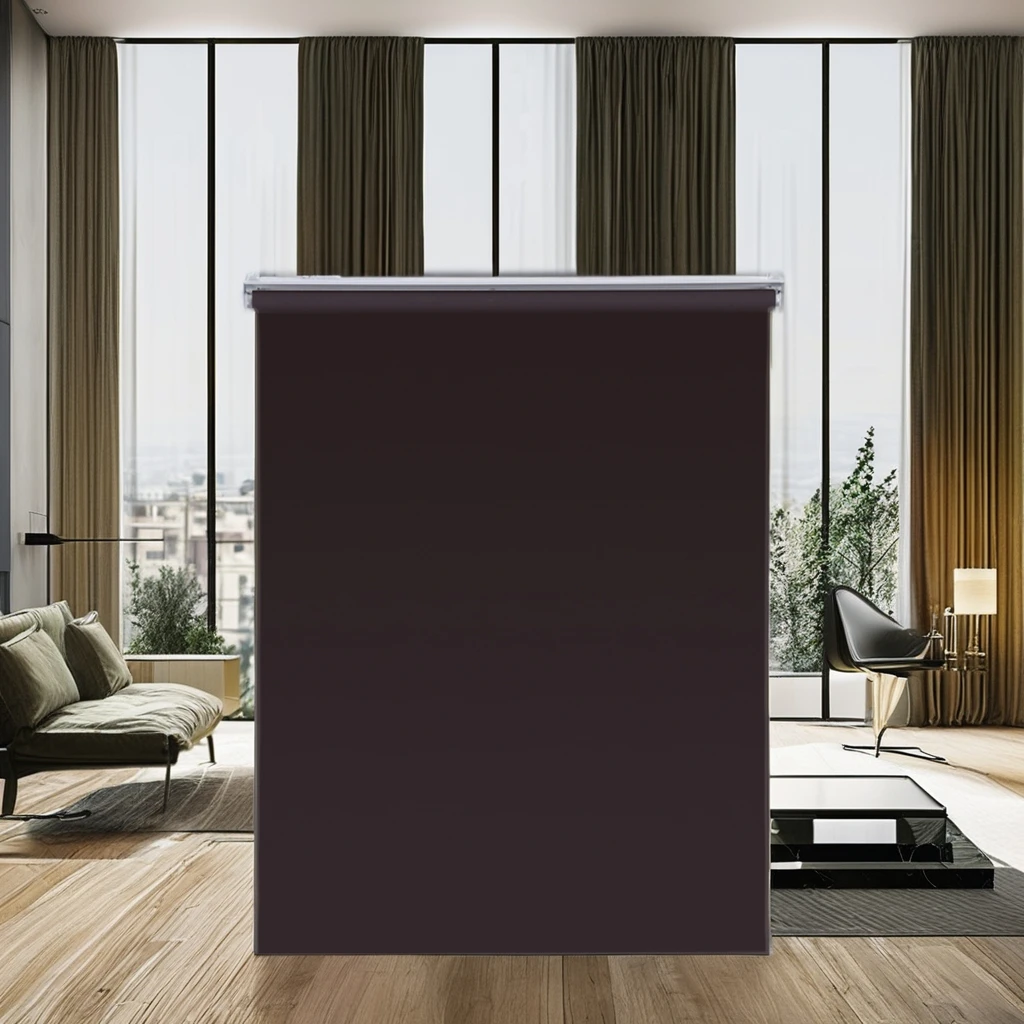 Heavy-Duty Roller Blinds Blackout Shade for Hotels Plain Fabric Indoor - Image 3