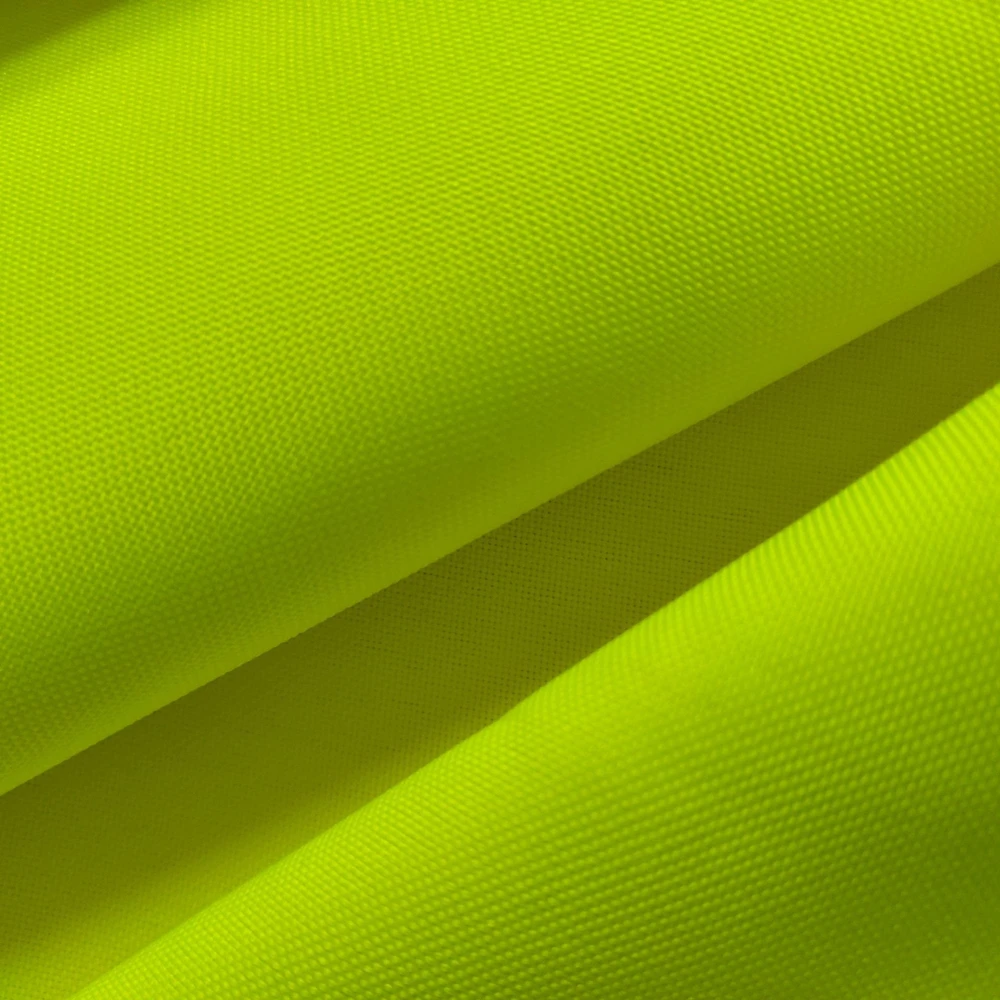 High Quality 300D Polyester DTY Fluorescent Yellow Waterproof PU Coated Oxford Fabric for Jackets - Image 5